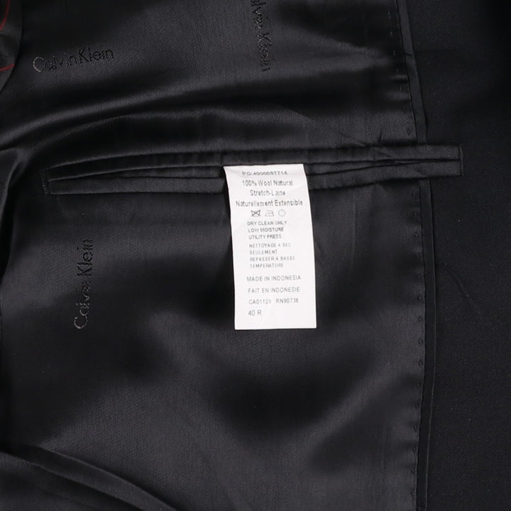 Calvin Klein wool tailored jacket, men's size M wool black type Vintage Second Hand