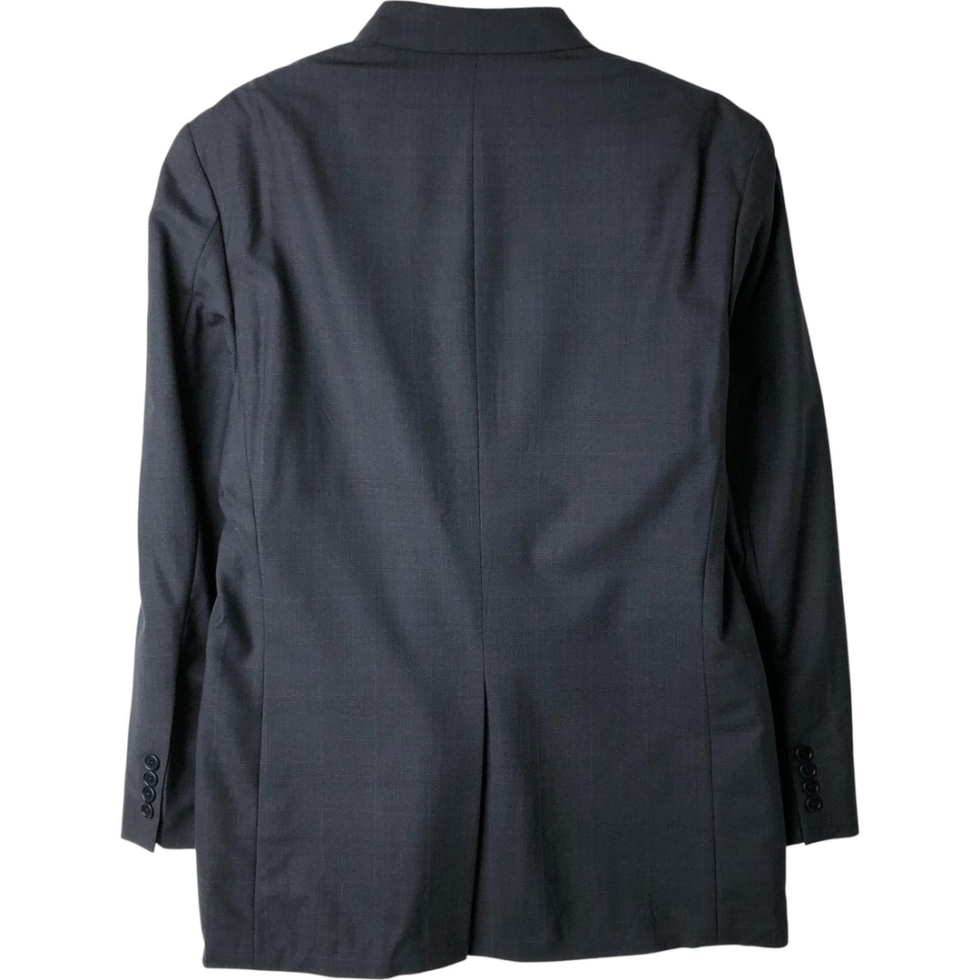 Brooks Brothers 346 Check Pattern Wool Tailored Jacket, Men's Size Medium wool Charcoal Vintage Second Hand