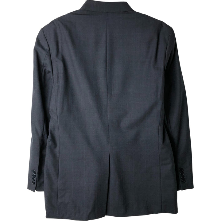 Brooks Brothers 346 Check Pattern Wool Tailored Jacket, Men's Size Medium wool Charcoal Vintage Second Hand