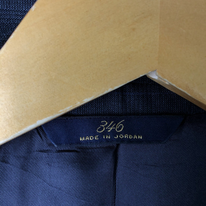 Brooks Brothers 346 Check Pattern Wool Tailored Jacket, Men's Size Medium wool Charcoal Vintage Second Hand
