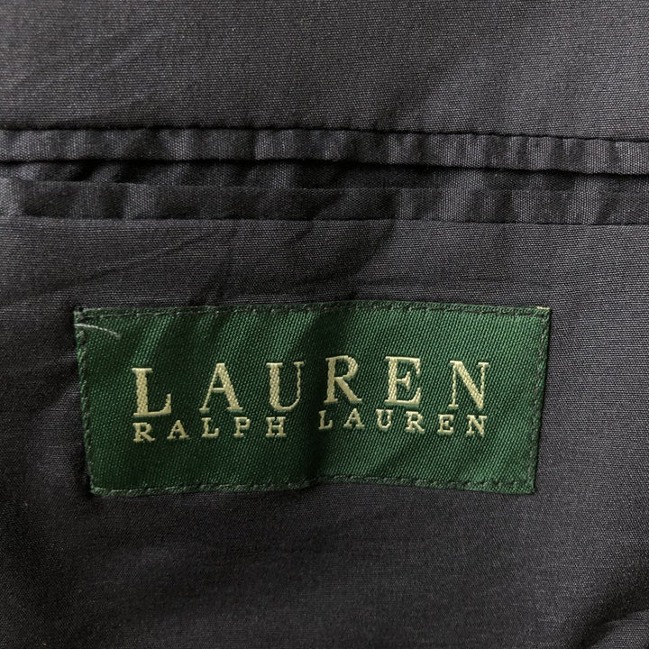 Ralph Lauren Lauren Striped Wool Tailored Jacket, Made in Canada, Men's Size M wool navy blue type Vintage Second Hand
