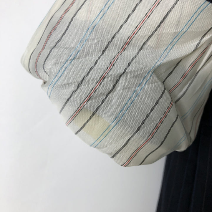 Ralph Lauren Lauren Striped Wool Tailored Jacket, Made in Canada, Men's Size M wool navy blue type Vintage Second Hand