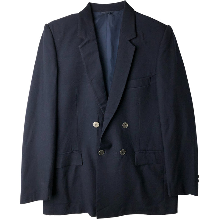 MICHOPOULOS SELECT Double-Breasted Blazer, Tailored Jacket, Men's Size Small unclear navy blue type Vintage Second Hand