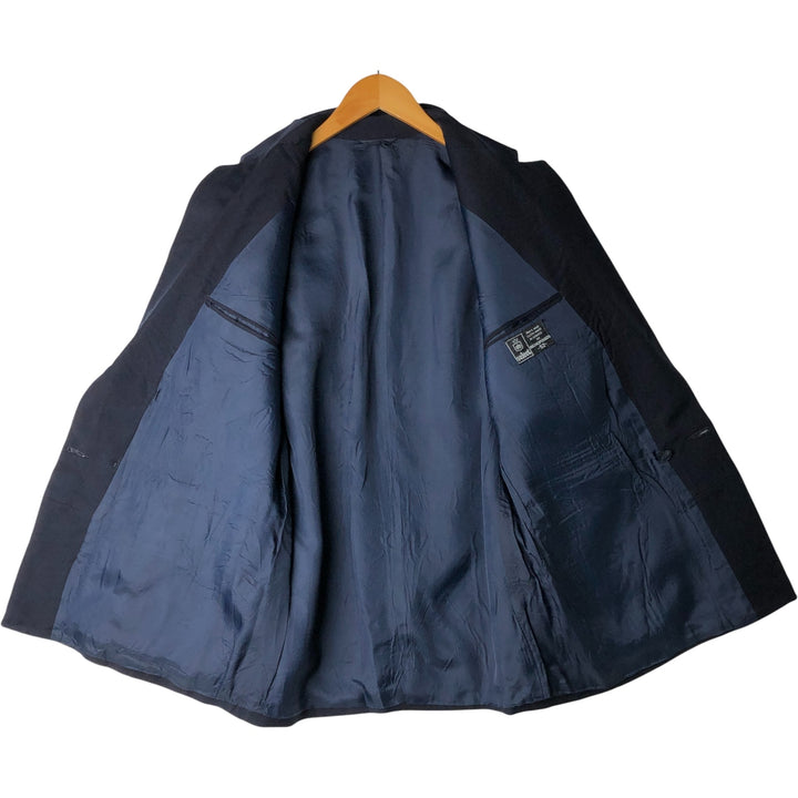 MICHOPOULOS SELECT Double-Breasted Blazer, Tailored Jacket, Men's Size Small unclear navy blue type Vintage Second Hand