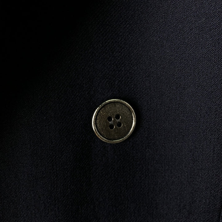 MICHOPOULOS SELECT Double-Breasted Blazer, Tailored Jacket, Men's Size Small unclear navy blue type Vintage Second Hand