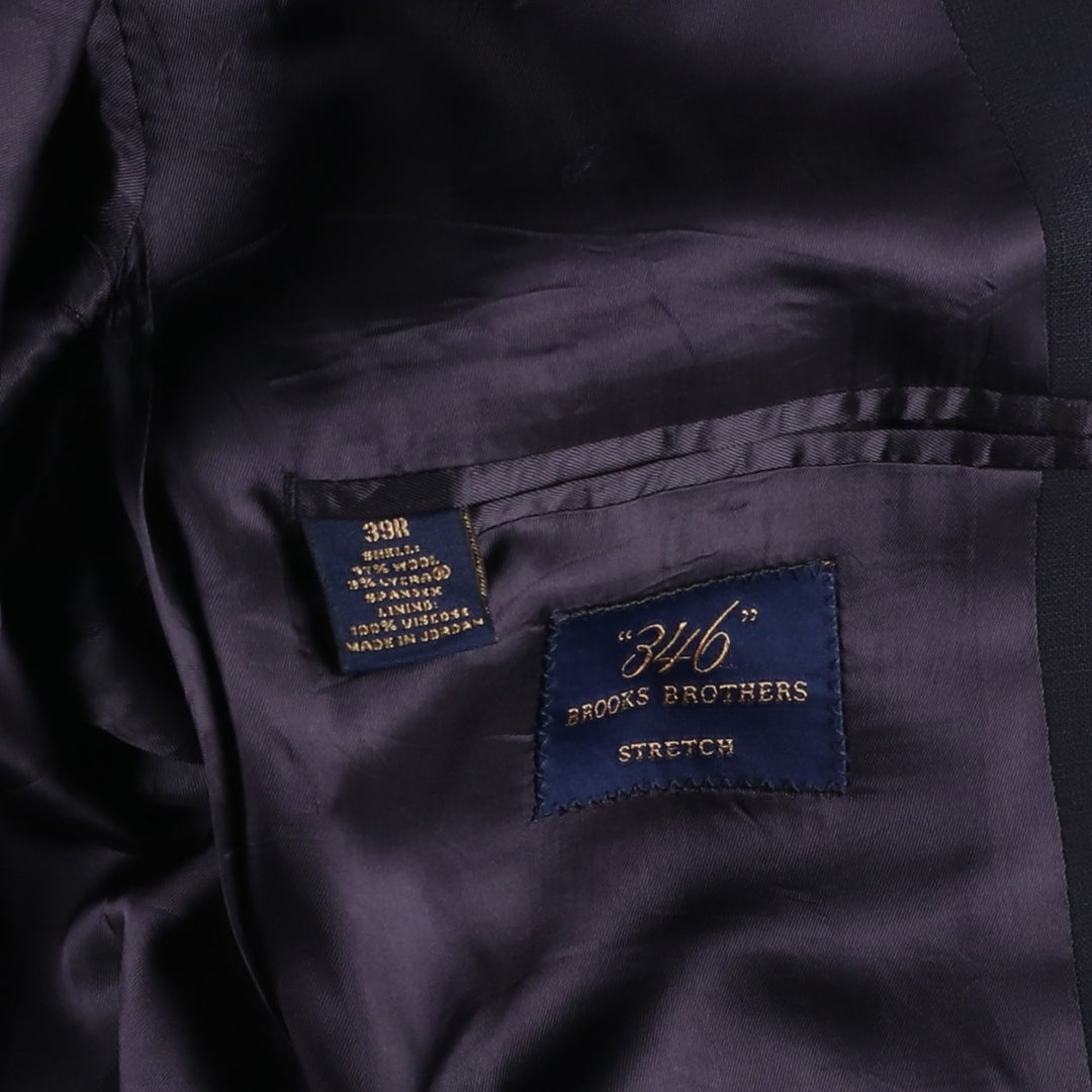 Brooks Brothers 346 Wool Tailored Jacket, Men's Size Medium wool navy blue type Vintage Second Hand