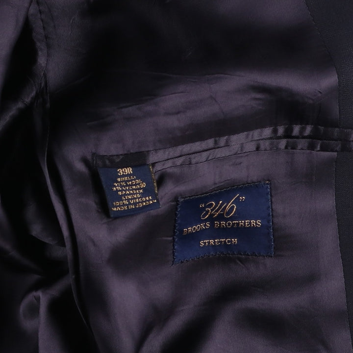 Brooks Brothers 346 Wool Tailored Jacket, Men's Size Medium wool navy blue type Vintage Second Hand