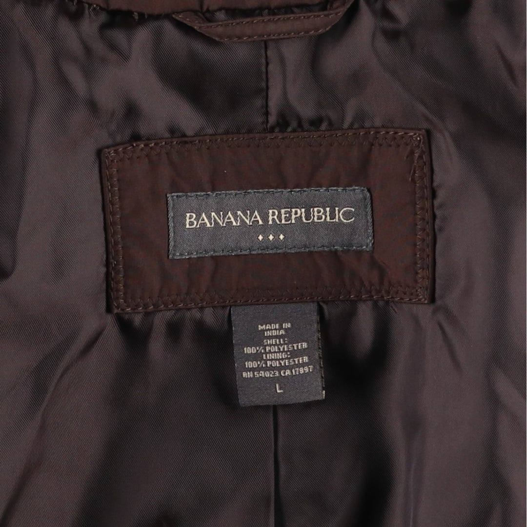 2000'S Banana Republic Swing Top Sports Jacket, Men's Size L polyester brown type Vintage Second Hand