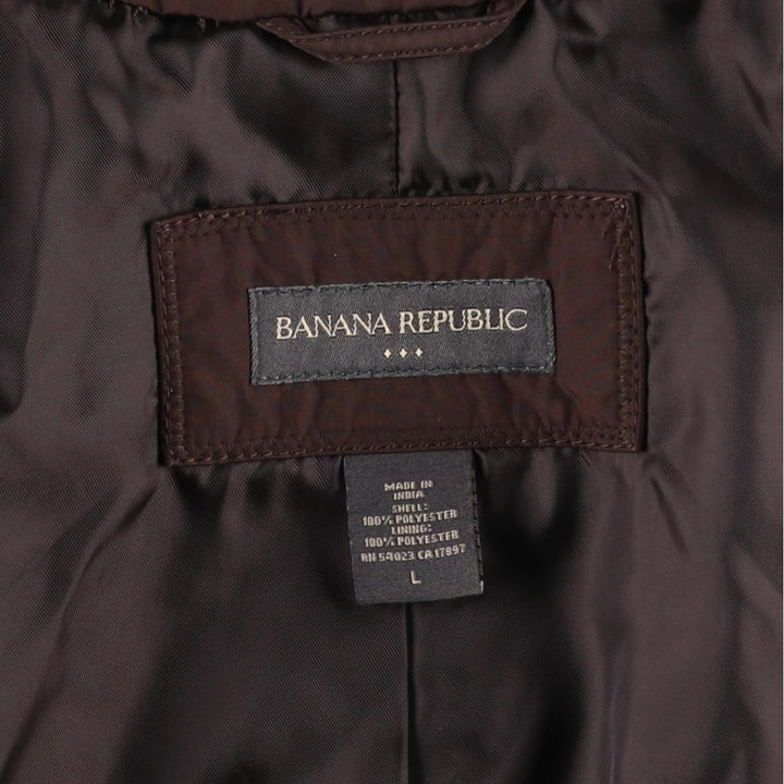 2000'S Banana Republic Swing Top Sports Jacket, Men's Size L polyester brown type Vintage Second Hand