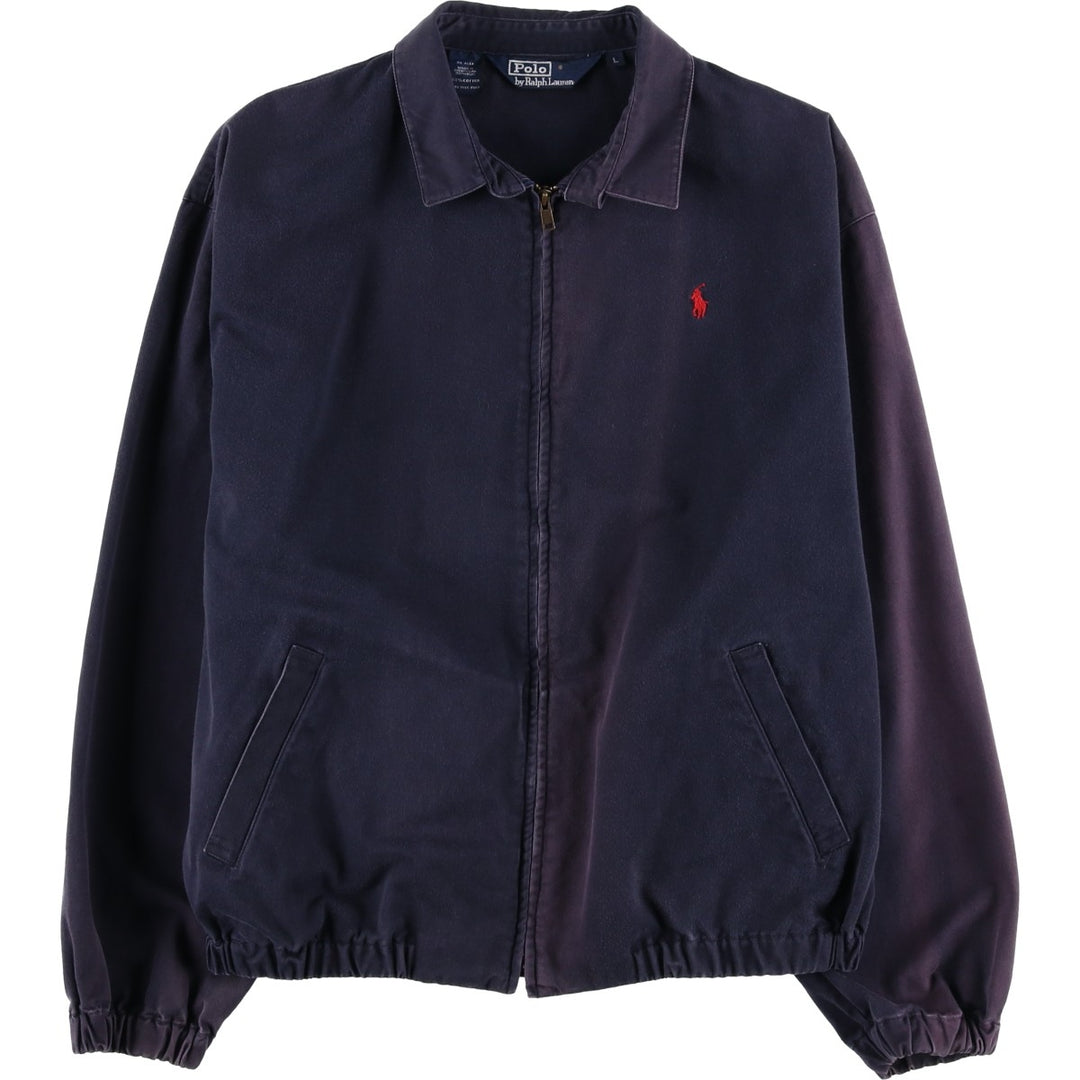 Ralph Lauren POLO by Ralph Lauren Swing Top Sports Jacket Men's L size cotton navy blue type Vintage Second Hand