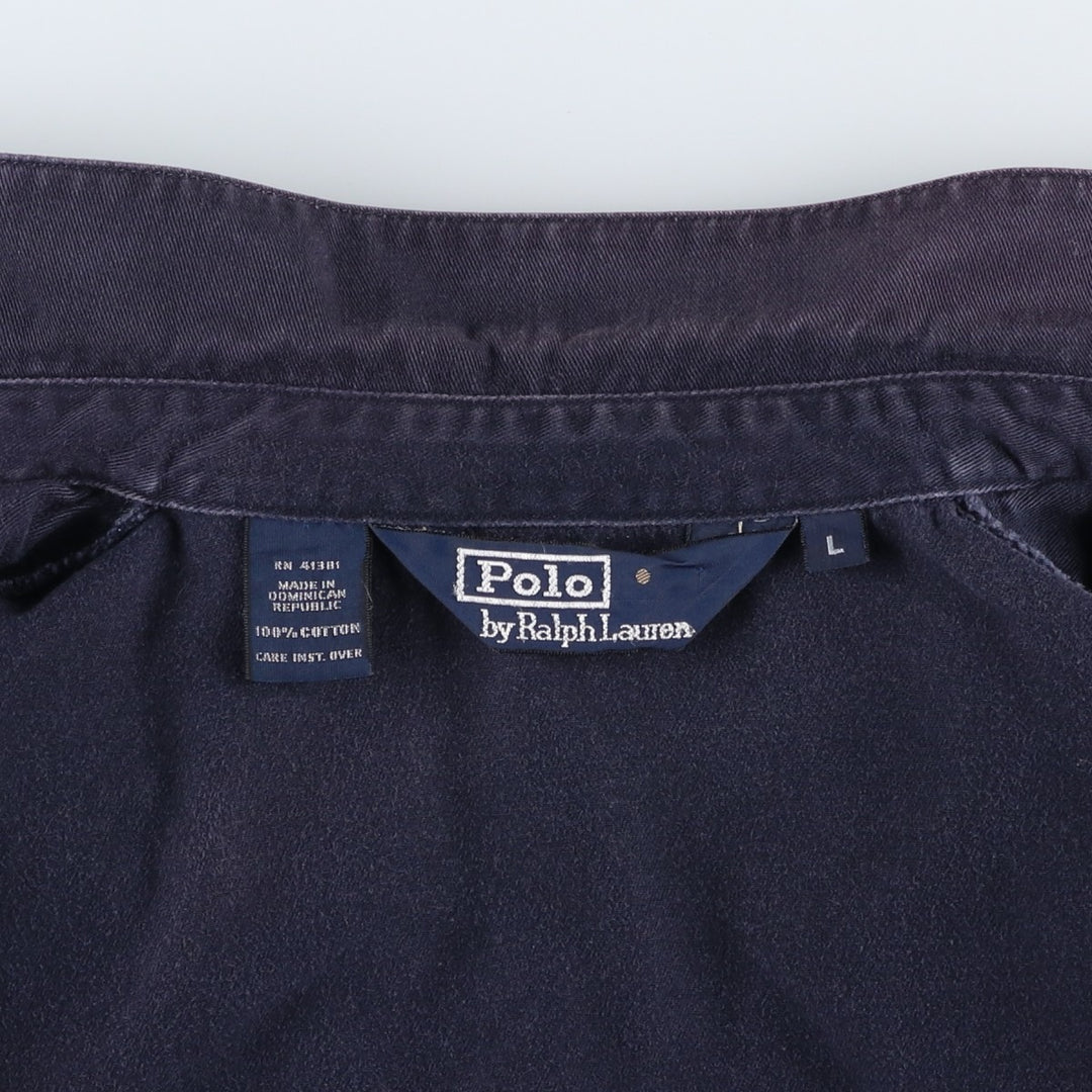 Ralph Lauren POLO by Ralph Lauren Swing Top Sports Jacket Men's L size cotton navy blue type Vintage Second Hand