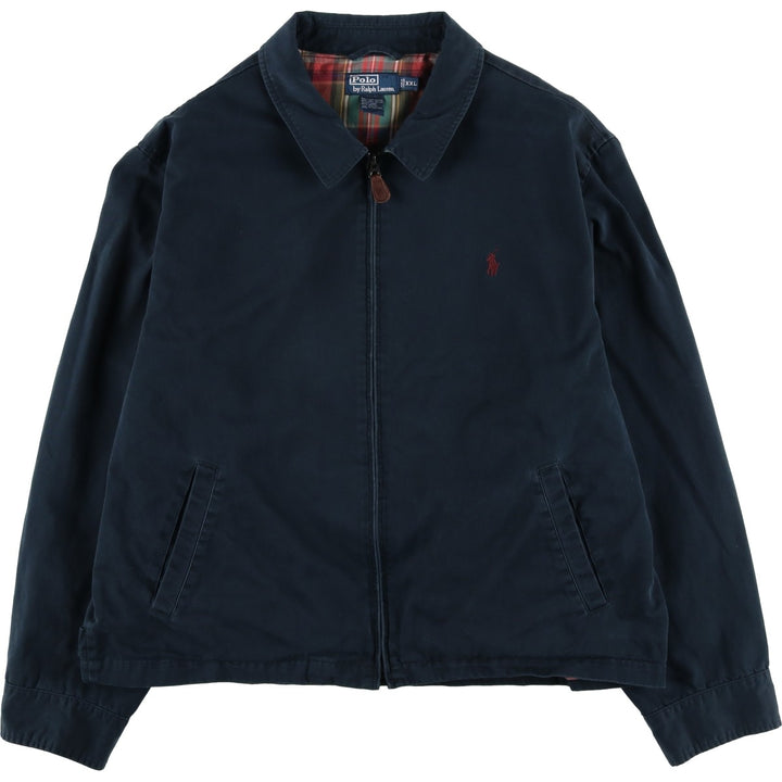 Ralph Lauren POLO by Ralph Lauren Swing Top Sports Jacket Men's XXL cotton navy blue type Vintage Second Hand