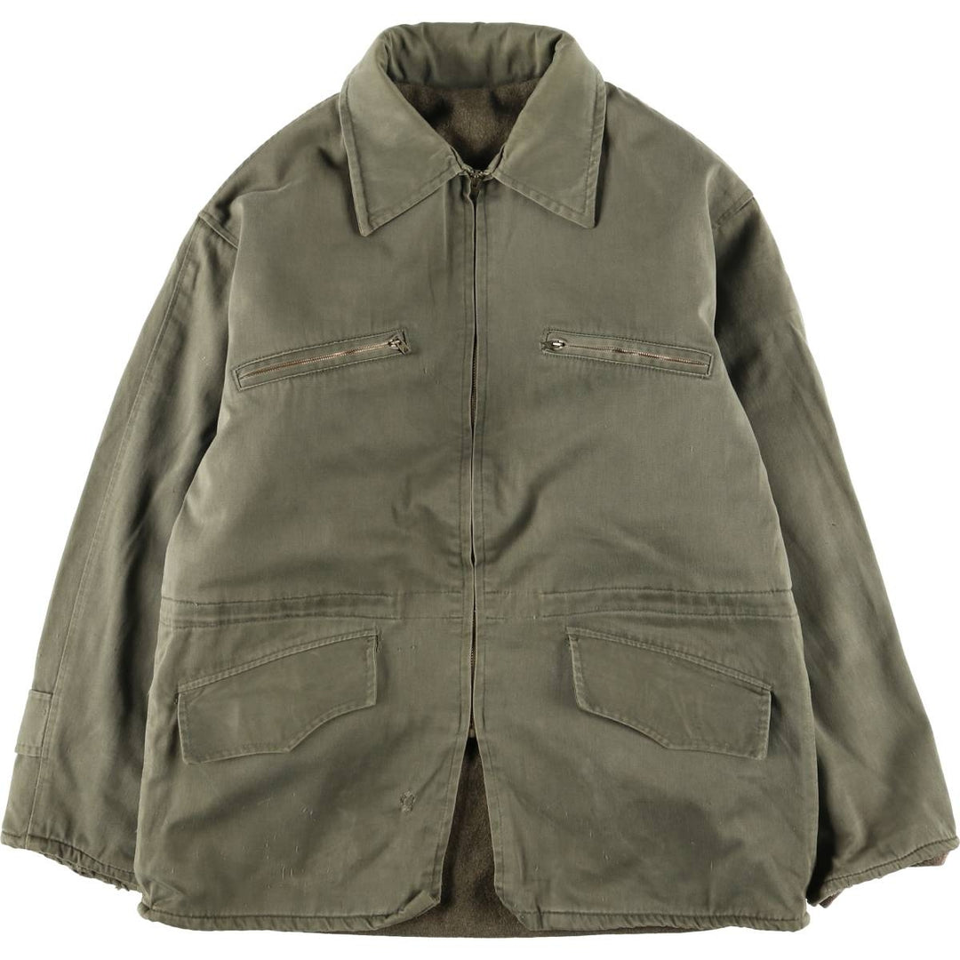 Vintage French military jacket, men's size L unclear Khaki type Vintage Second Hand