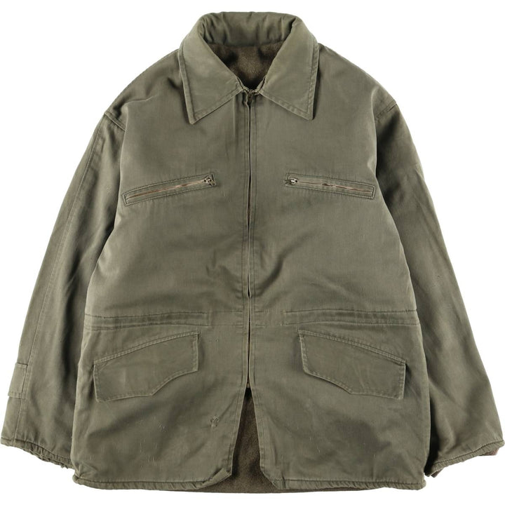 Vintage French military jacket, men's size L unclear Khaki type Vintage Second Hand