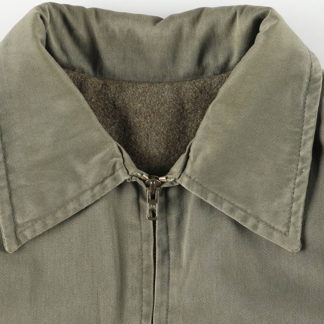 Vintage French military jacket, men's size L unclear Khaki type Vintage Second Hand
