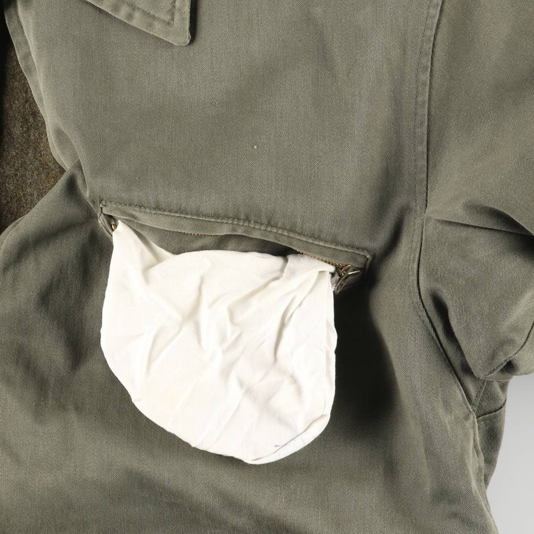 Vintage French military jacket, men's size L unclear Khaki type Vintage Second Hand