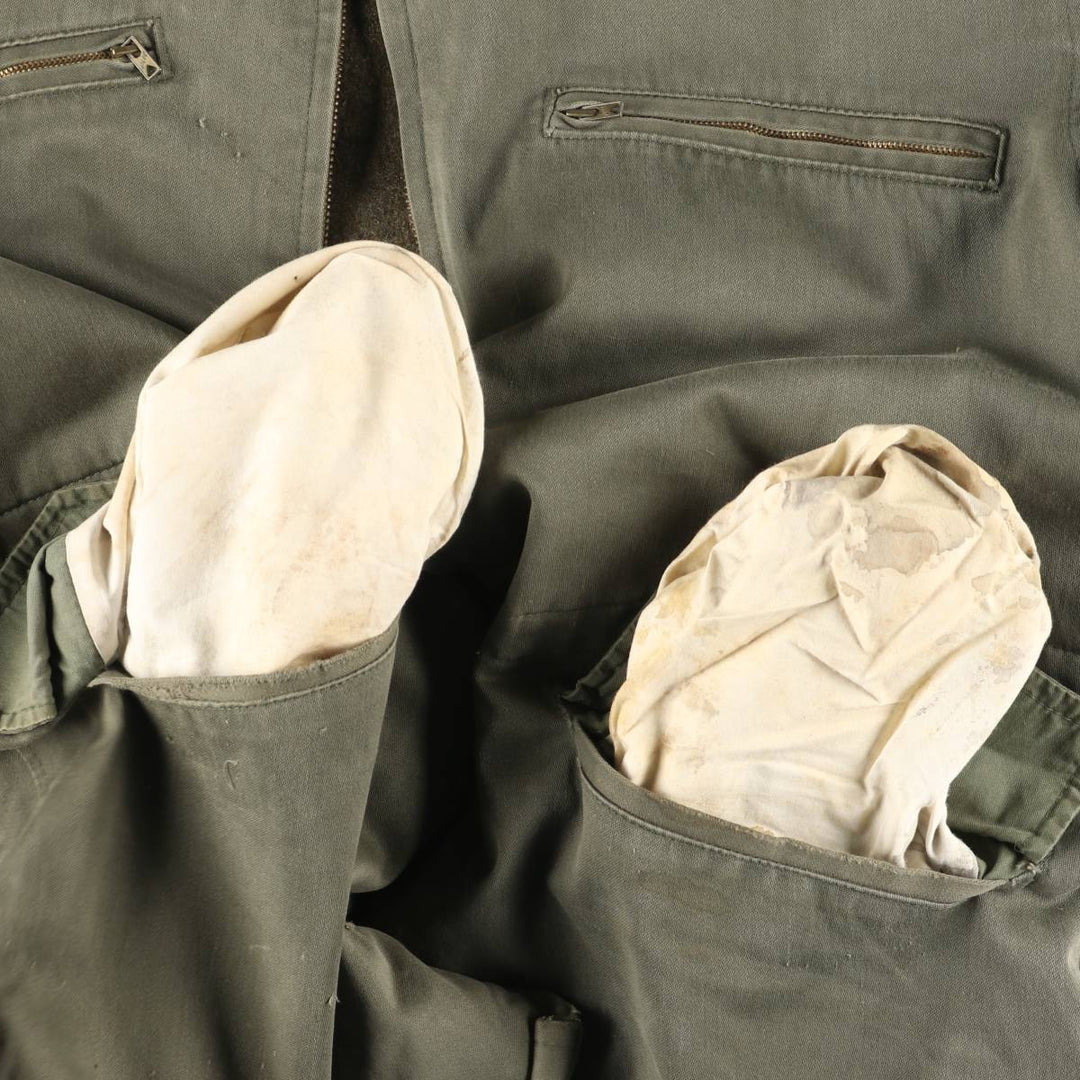 Vintage French military jacket, men's size L unclear Khaki type Vintage Second Hand