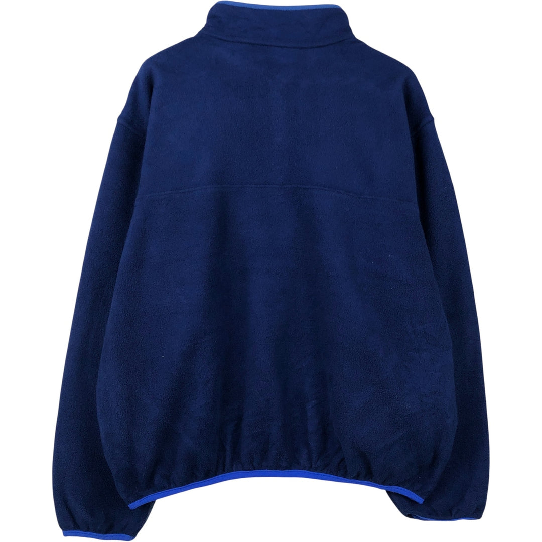 90'S LLBean Half-Snap Fleece Pullover, Men's XL, Vintage unclear navy blue type Vintage Second Hand