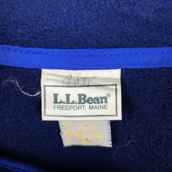 90'S LLBean Half-Snap Fleece Pullover, Men's XL, Vintage unclear navy blue type Vintage Second Hand