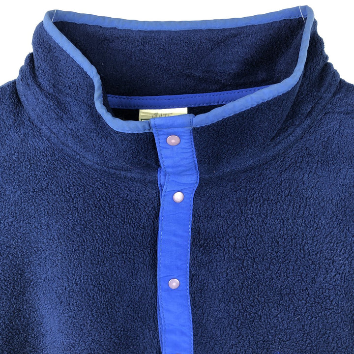 90'S LLBean Half-Snap Fleece Pullover, Men's XL, Vintage unclear navy blue type Vintage Second Hand
