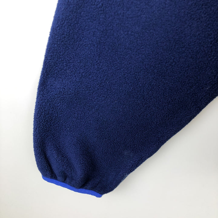 90'S LLBean Half-Snap Fleece Pullover, Men's XL, Vintage unclear navy blue type Vintage Second Hand