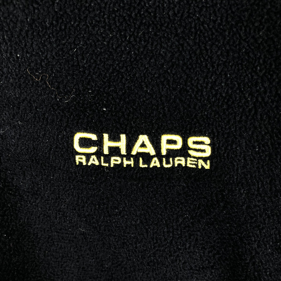 Ralph Lauren CHAPS fleece jacket, men's size XL polyester navy blue type Vintage Second Hand