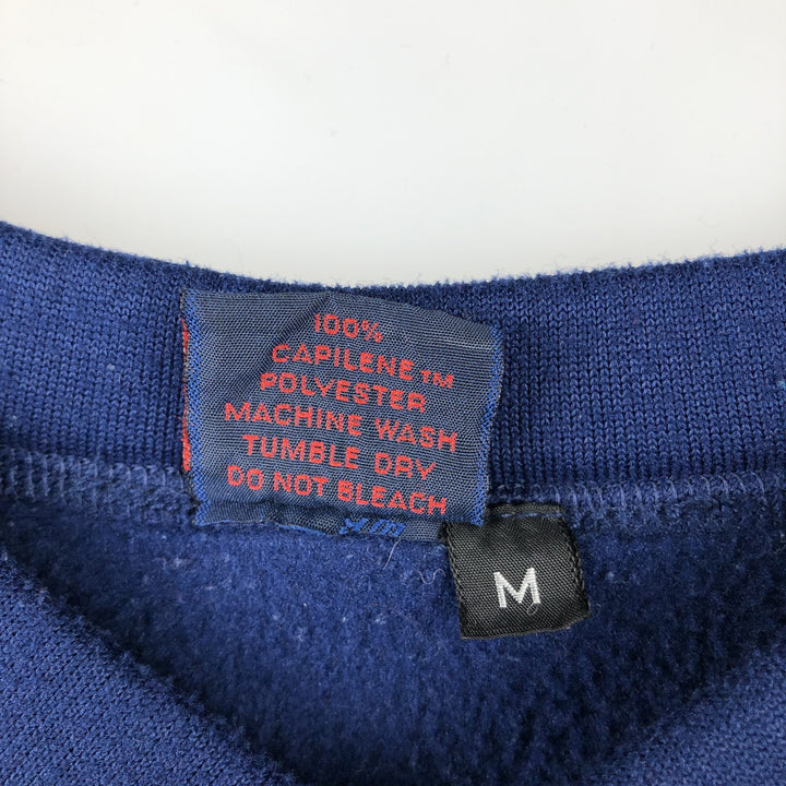 Vintage 80s-90'S Patagonia Capilene Henley Fleece Pullover, Made in USA, Men's Medium polyester navy blue type Vintage Second Hand