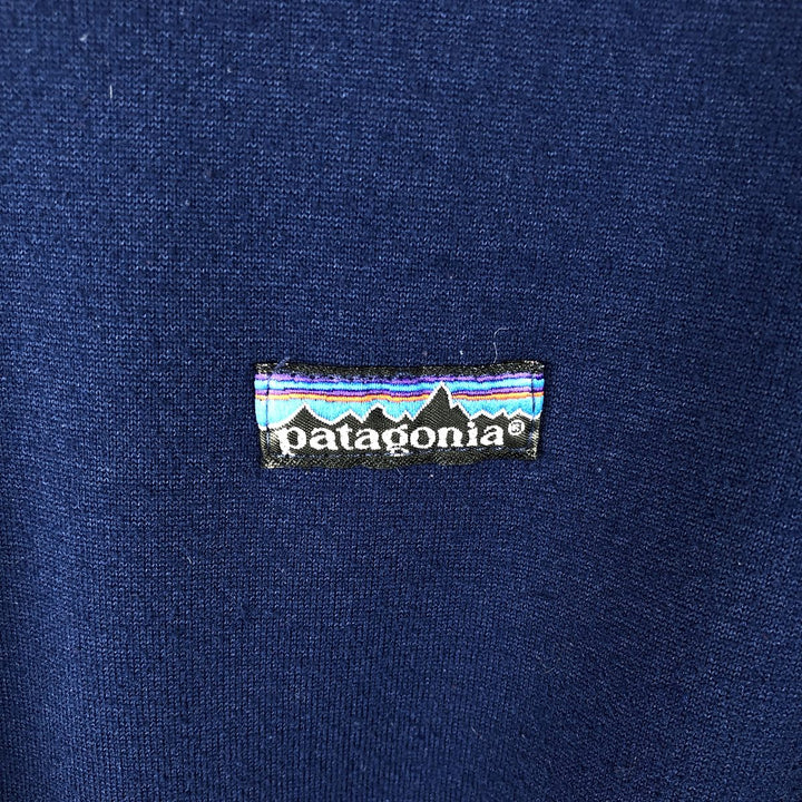 Vintage 80s-90'S Patagonia Capilene Henley Fleece Pullover, Made in USA, Men's Medium polyester navy blue type Vintage Second Hand