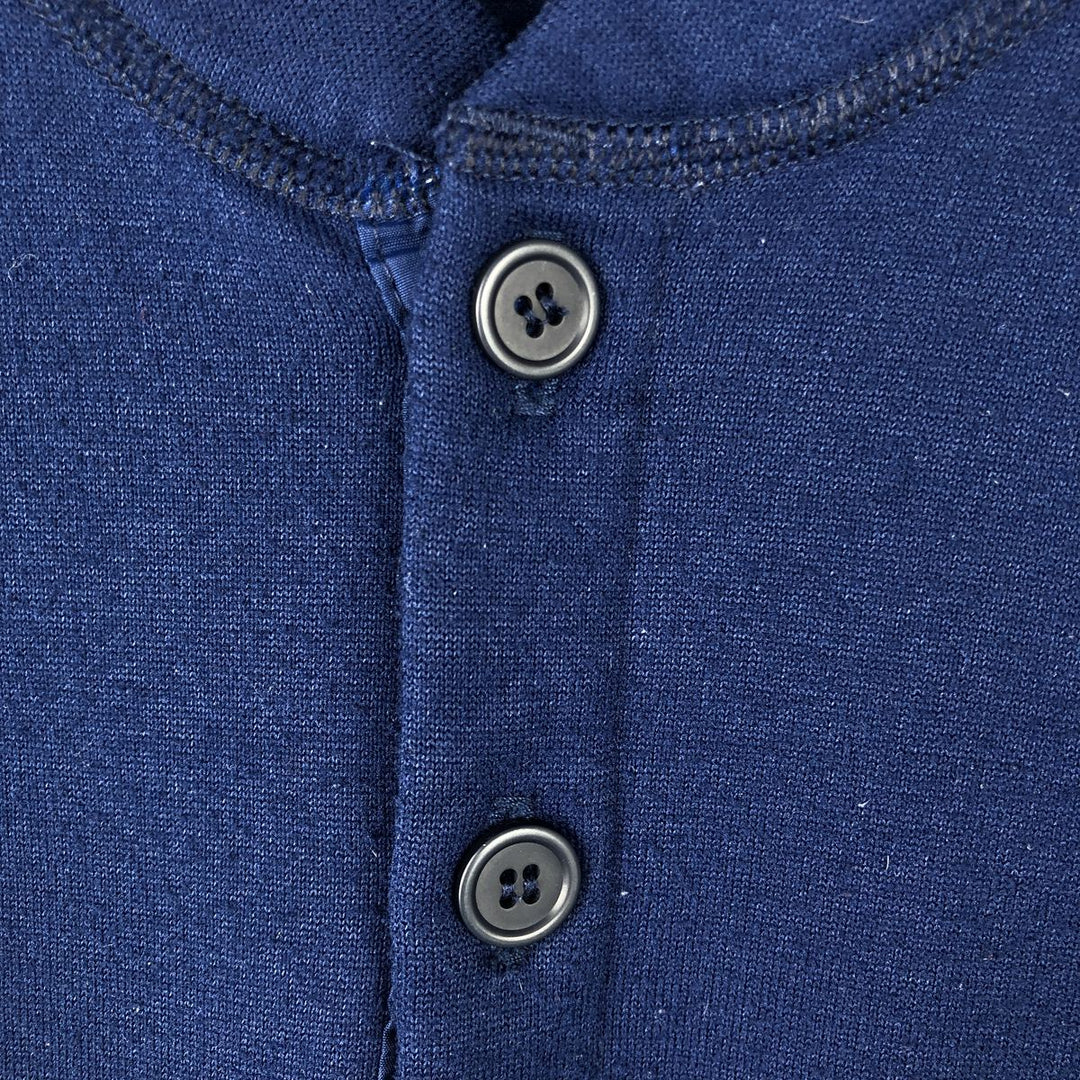 Vintage 80s-90'S Patagonia Capilene Henley Fleece Pullover, Made in USA, Men's Medium polyester navy blue type Vintage Second Hand