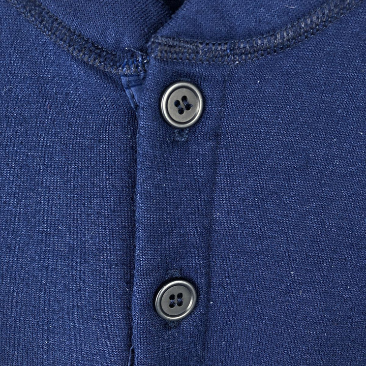 Vintage 80s-90'S Patagonia Capilene Henley Fleece Pullover, Made in USA, Men's Medium polyester navy blue type Vintage Second Hand