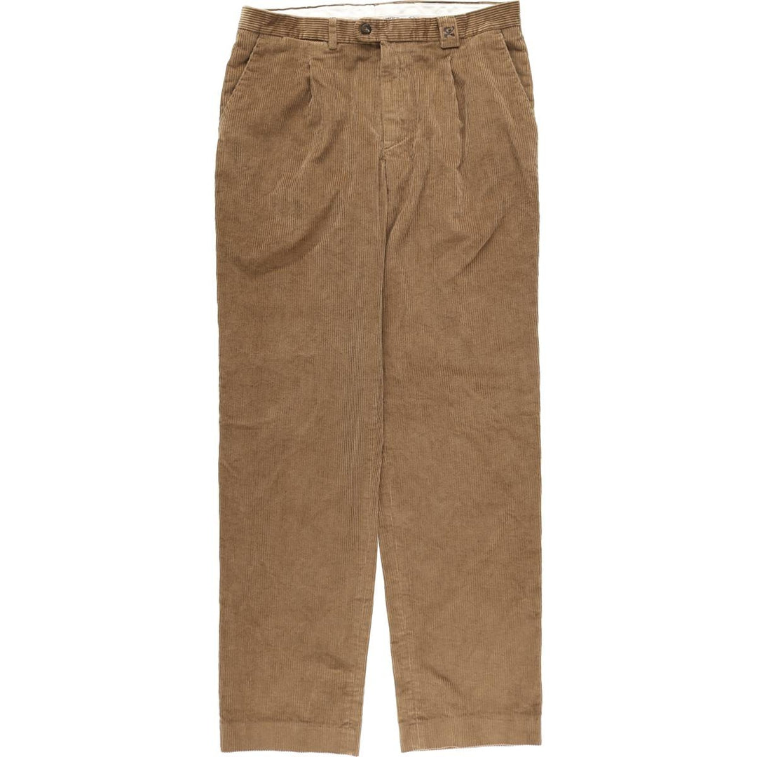COMOSA One-Pleat Corduroy Pants, Men's Size W34 (approx.) cotton beige type brown Vintage Second Hand