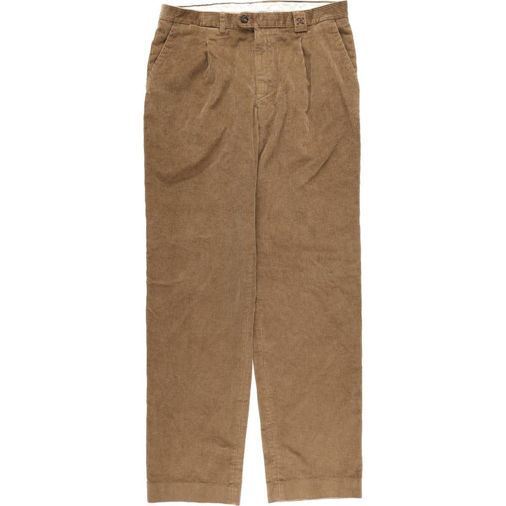 COMOSA One-Pleat Corduroy Pants, Men's Size W34 (approx.) cotton beige type brown Vintage Second Hand
