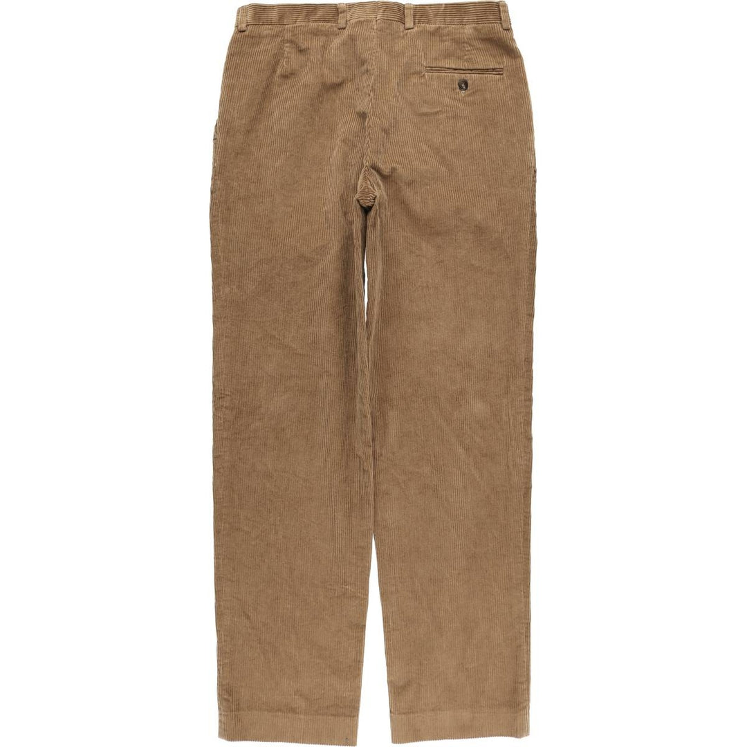 COMOSA One-Pleat Corduroy Pants, Men's Size W34 (approx.) cotton beige type brown Vintage Second Hand