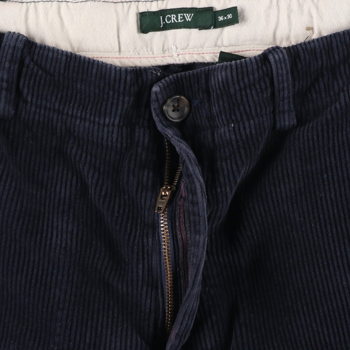 J.Crew Wide Ribbed Corduroy Pants, Men's, Size 37 cotton navy blue type Vintage Second Hand