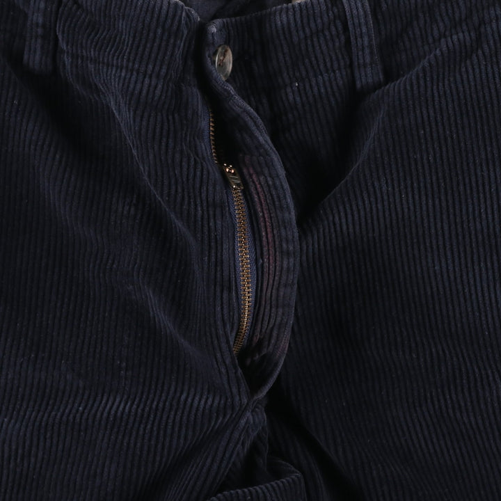 J.Crew Wide Ribbed Corduroy Pants, Men's, Size 37 cotton navy blue type Vintage Second Hand