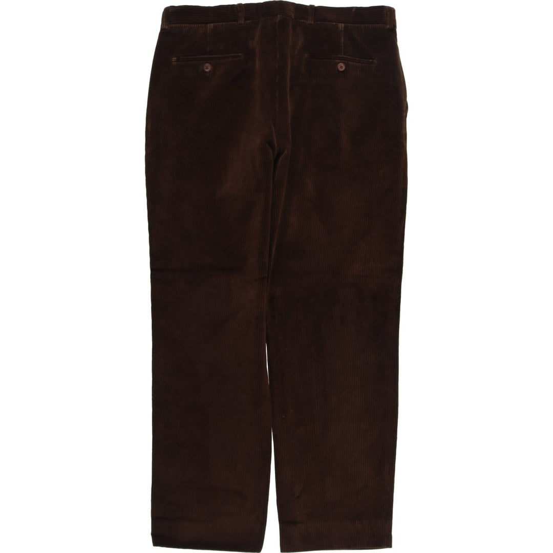 Emidio Tucci One-Tuck Corduroy Pants, Men's, Size W37 cotton brown type Vintage Second Hand