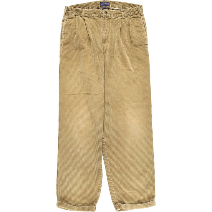 GANT Two-pleat Wide Rib Corduroy Pants, Men's, Size W33 cotton Beige type Vintage Second Hand