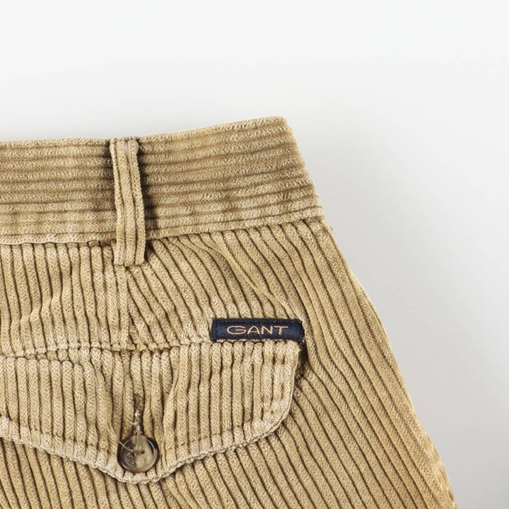 GANT Two-pleat Wide Rib Corduroy Pants, Men's, Size W33 cotton Beige type Vintage Second Hand