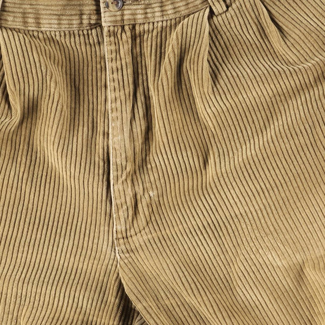 GANT Two-pleat Wide Rib Corduroy Pants, Men's, Size W33 cotton Beige type Vintage Second Hand