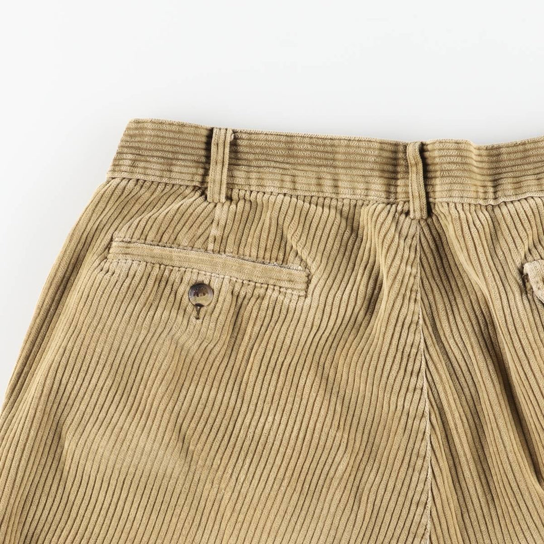 GANT Two-pleat Wide Rib Corduroy Pants, Men's, Size W33 cotton Beige type Vintage Second Hand