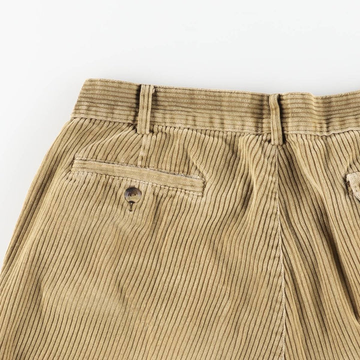 GANT Two-pleat Wide Rib Corduroy Pants, Men's, Size W33 cotton Beige type Vintage Second Hand
