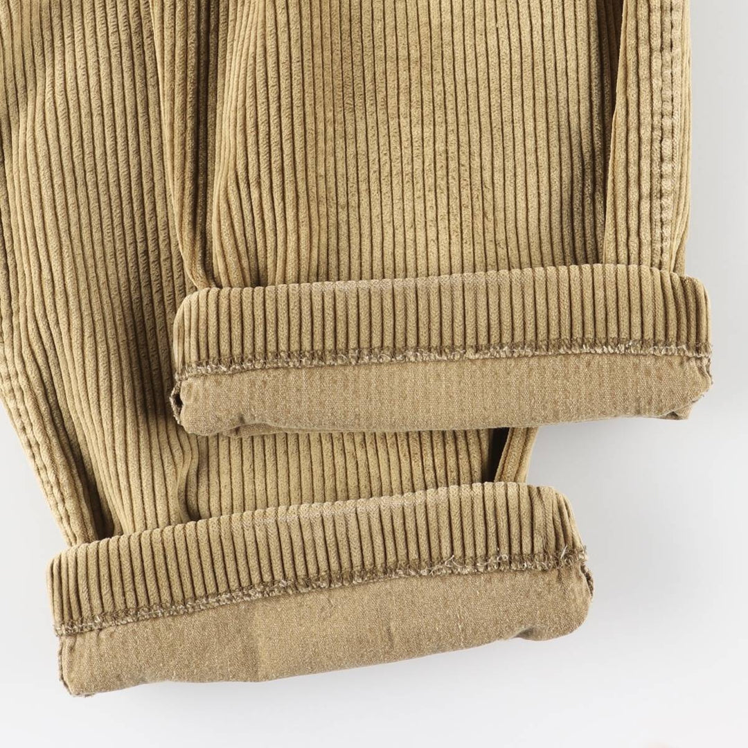 GANT Two-pleat Wide Rib Corduroy Pants, Men's, Size W33 cotton Beige type Vintage Second Hand