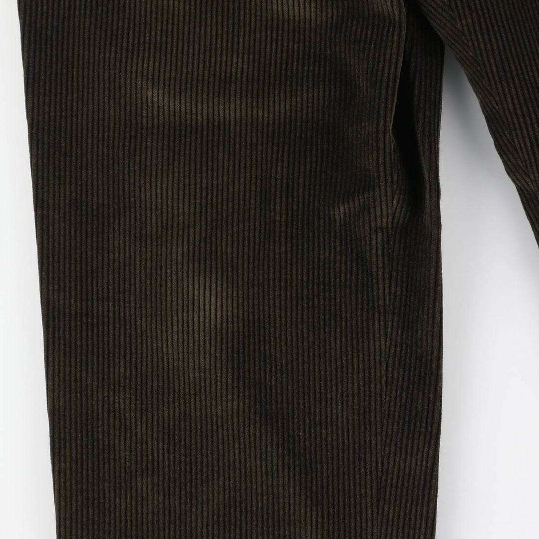 Dustin Two-pleat Corduroy Pants, Men's, Size W37 cotton Green type dark green Vintage Second Hand