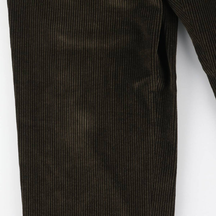 Dustin Two-pleat Corduroy Pants, Men's, Size W37 cotton Green type dark green Vintage Second Hand