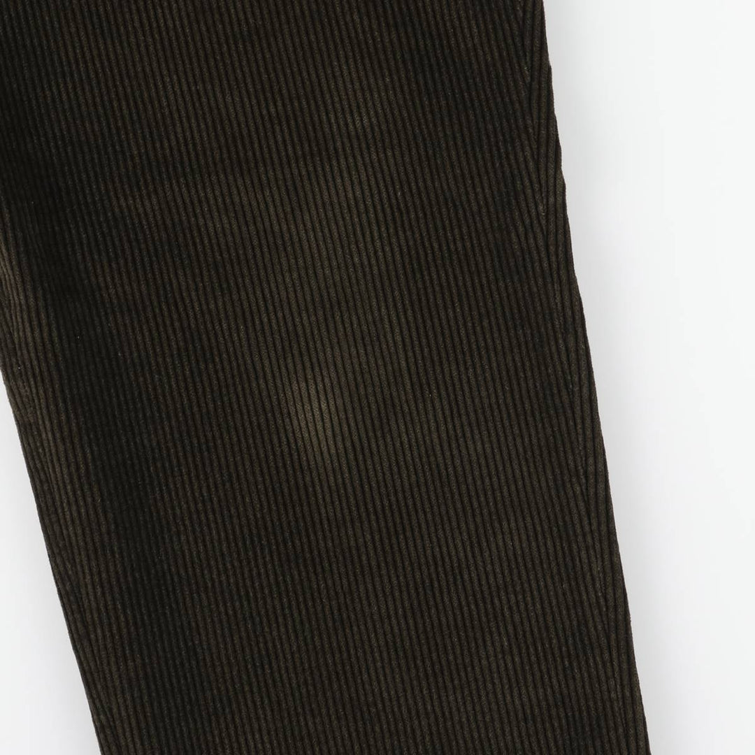 Dustin Two-pleat Corduroy Pants, Men's, Size W37 cotton Green type dark green Vintage Second Hand