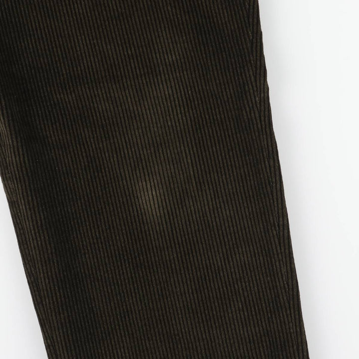 Dustin Two-pleat Corduroy Pants, Men's, Size W37 cotton Green type dark green Vintage Second Hand