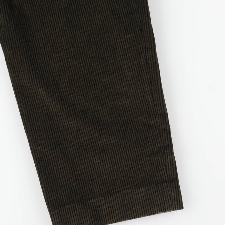 Dustin Two-pleat Corduroy Pants, Men's, Size W37 cotton Green type dark green Vintage Second Hand
