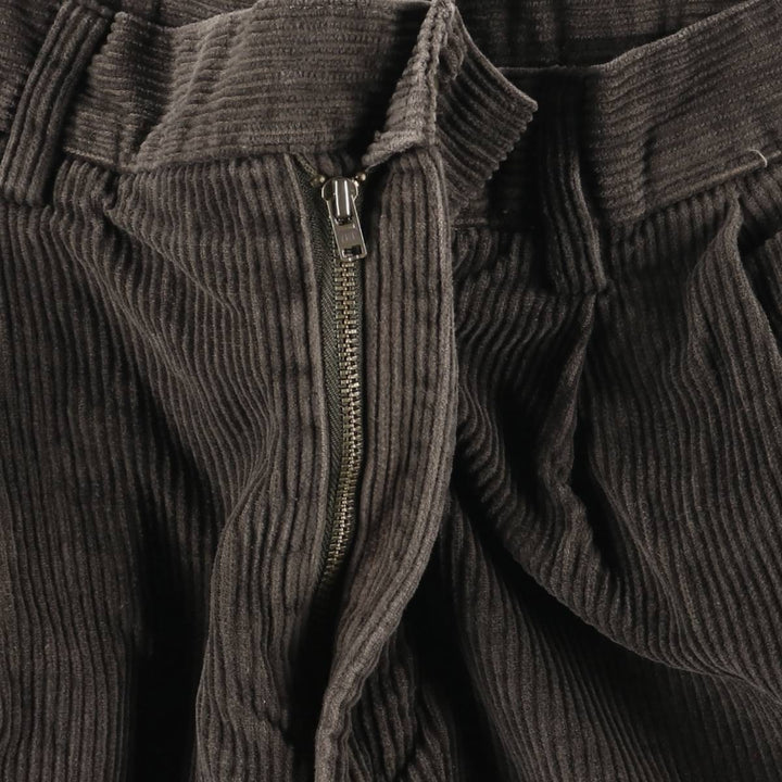 CLUB ROOM Two-pleat Corduroy Pants for Men, Size W34 cotton dark chocolate Vintage Second Hand