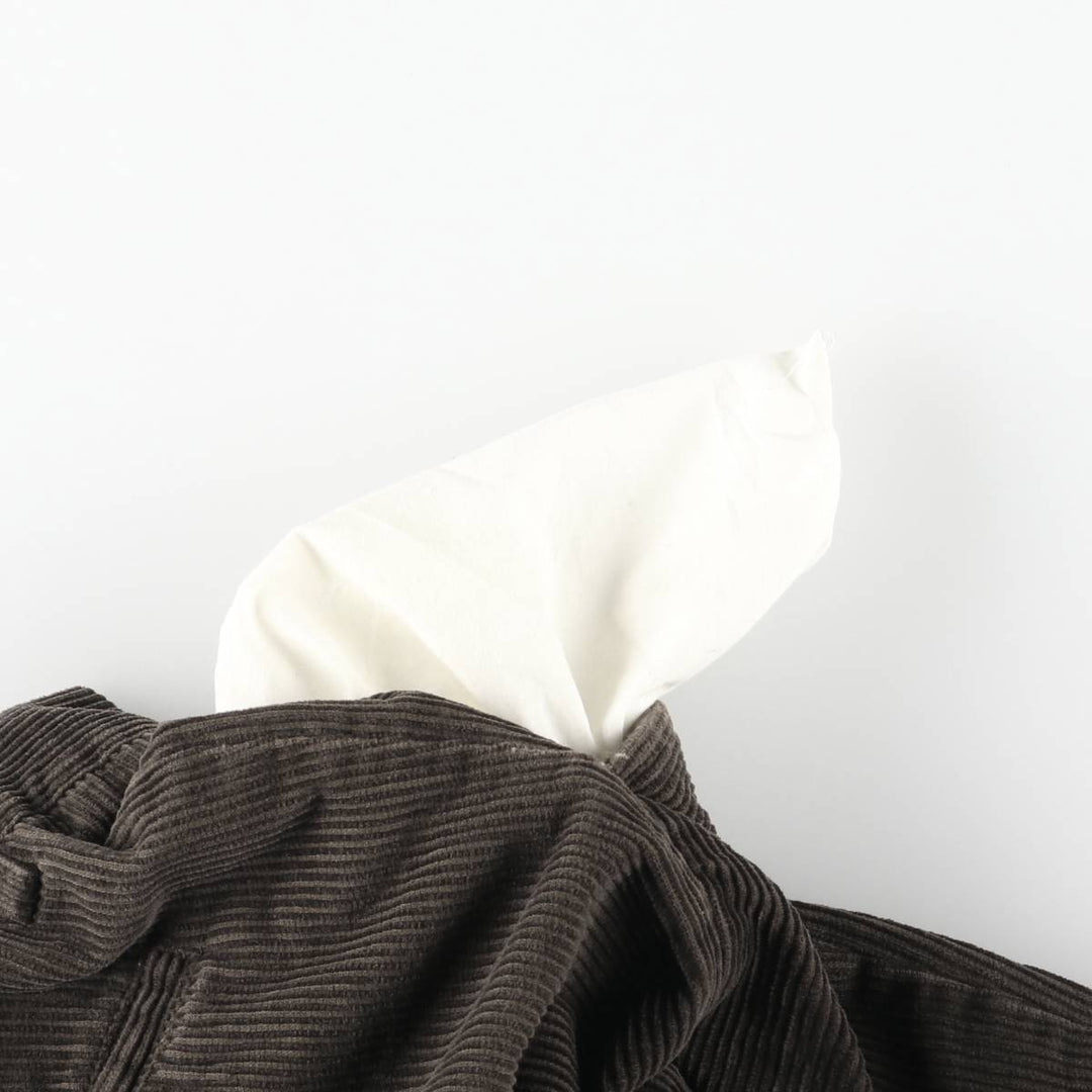 CLUB ROOM Two-pleat Corduroy Pants for Men, Size W34 cotton dark chocolate Vintage Second Hand