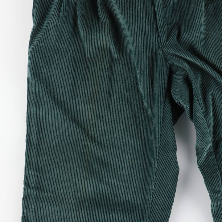 SAWGRASS Two-pleat Corduroy Pants, Men's, Size W32 unclear dark green Vintage Second Hand